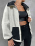 'Zelda' Collared Contrast Jacket - Celes Fashion
